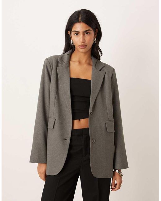 Motel Gray Maiwa Textured Blazer