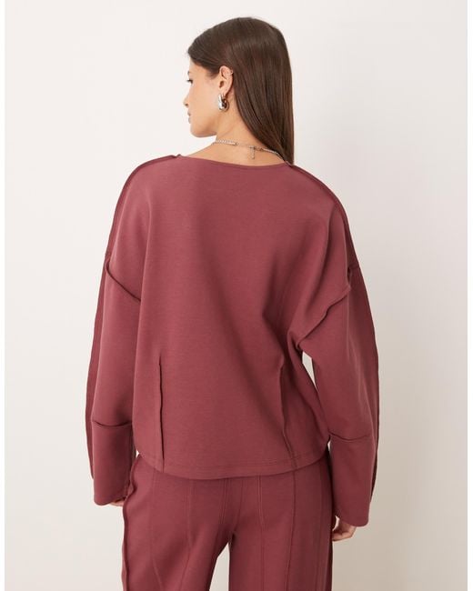 ASOS Red – sweatshirt aus interlock