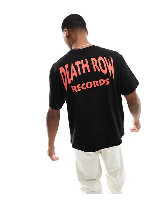 Death row records - t-shirt nera di Bershka in Red da Uomo