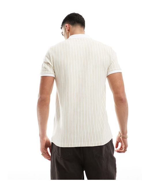 ASOS White Smart Polo Shirt for men