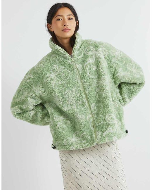 Skinnydip London Green London Cherry Borg Jacket