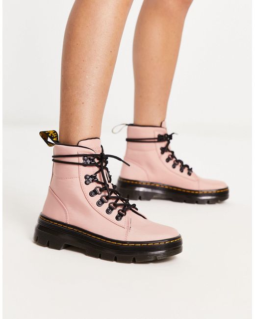 Dr. Martens Combs Nylon Boots in Pink | Lyst Australia