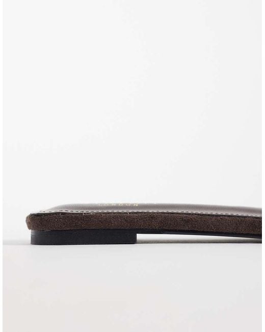 SIMMI Brown Simmi London Anika Wide Fit Embossed Slip On Flat Sandals