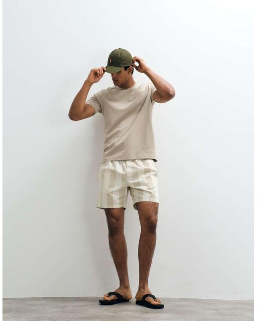 Mango White Classic Slim Fit T-shirt for men