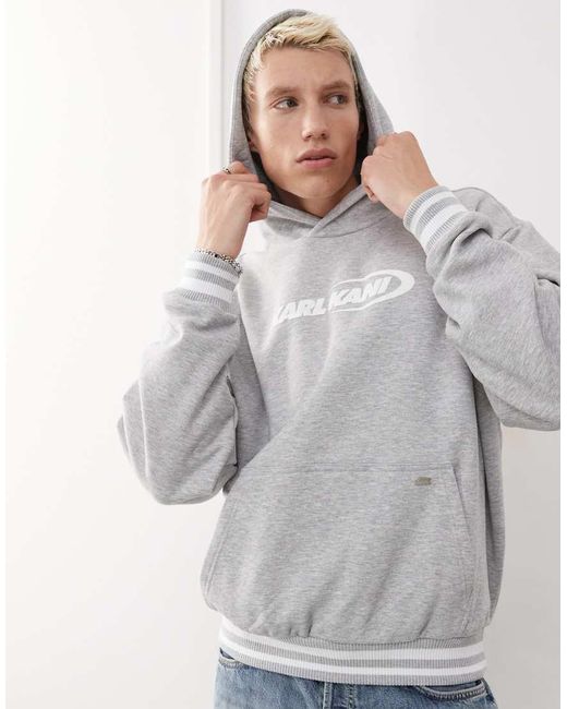 Sudadera Con Capucha Y Logo Ellipse De Karlkani de hombre de color Gray