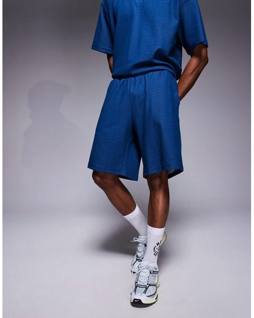 ADPT – strukturierte shorts in Blue für Herren