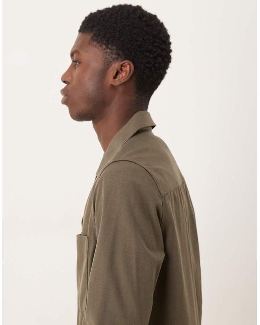 Mango Brown Overshirt for men