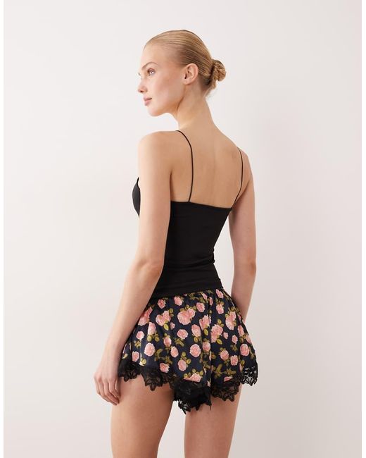 For Love & Lemons White Kayla Sleep Shorts