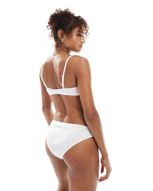 The Frolic White Exclusive Pointelle Low Rise Brief Co-Ord