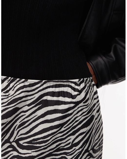 ASOS Black Bengaline Mini Skort