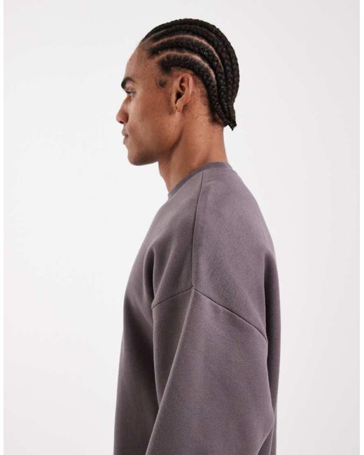 Only & Sons Purple Oversized Sweatshirt for men