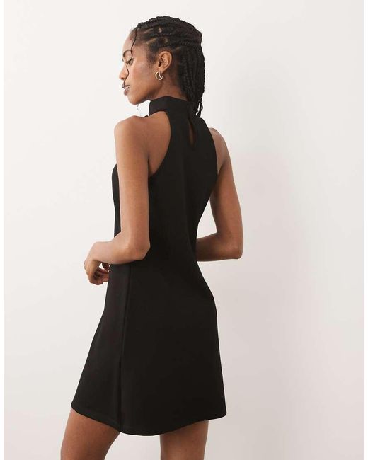 River Island Black Halterneck Neoprene Mini Dress