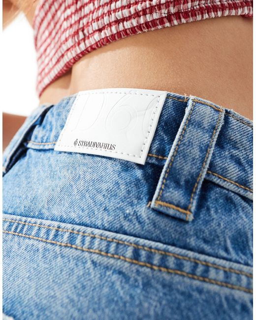 Stradivarius Blue Denim Mini Skirt