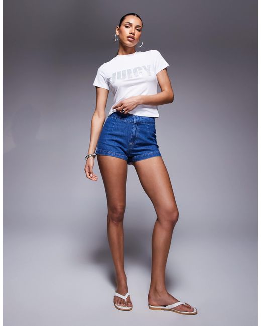 River Island Blue – elegante micro-shorts