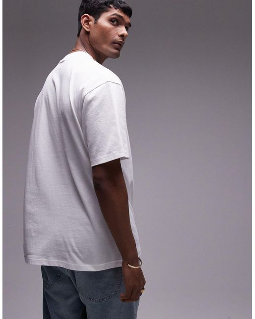Topman White Oversized Fit T-shirt for men