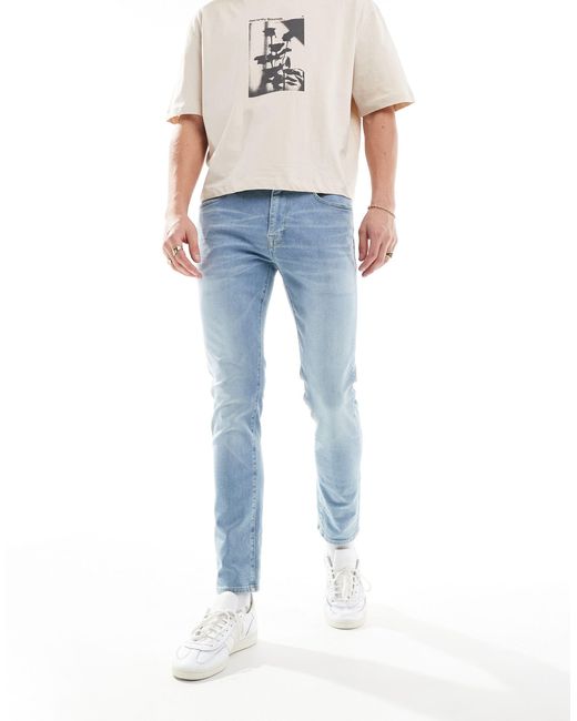 Leon - jean slim - clair SELECTED pour homme en coloris Blue