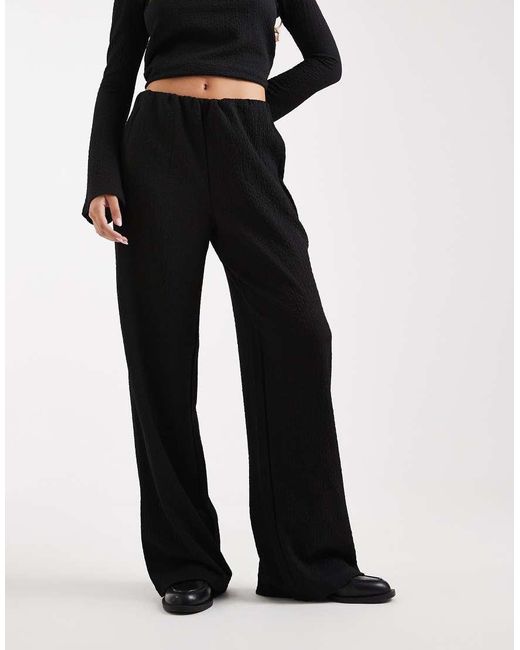 Vero Moda Broek Van Jersey Met Textuur En Elastische Taille in het Blue