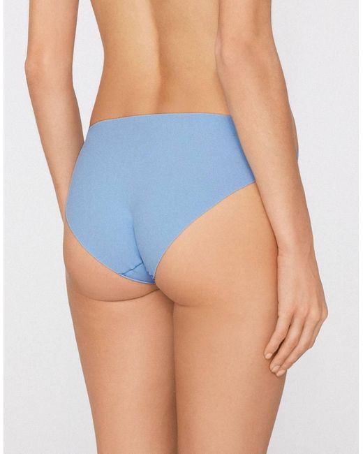 Tezenis Blue Laser-Cut Microfibre Knickers