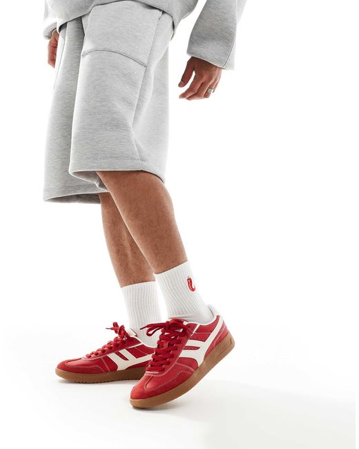 Pull&Bear White Retro Gum Sole Trainer for men