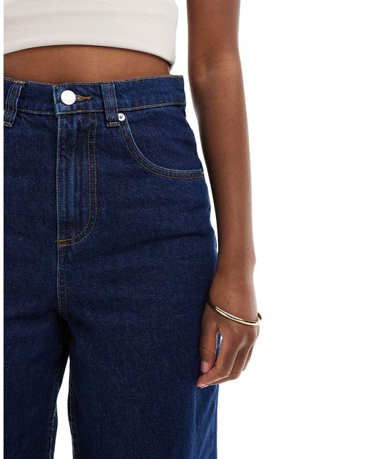 ASOS Blue – weite jeans mit breitem umschlagsaum und inky-waschung