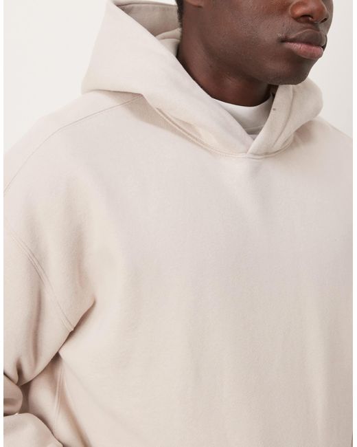 Abercrombie & Fitch – essential – kurz geschnittener kapuzenpullover in White für Herren
