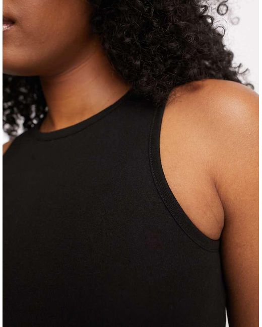 ASOS Black Mix & Match Cotton Racer Front Pyjama Singlet
