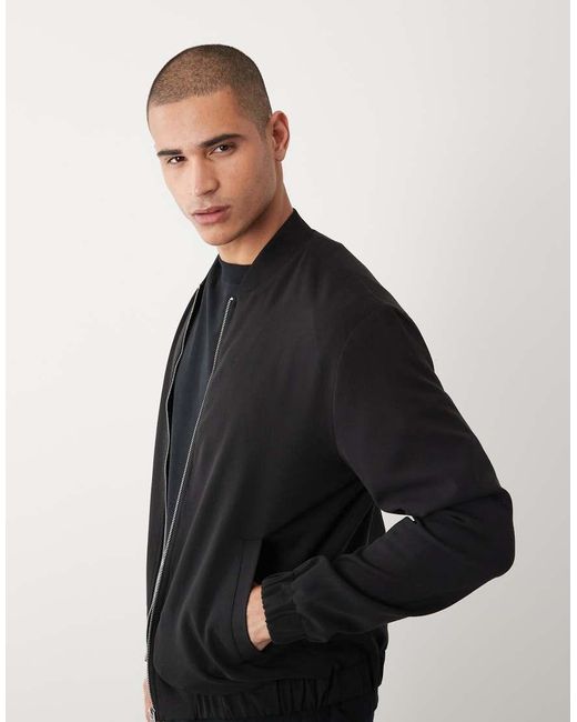 River Island Blue Bomber Jacket for men
