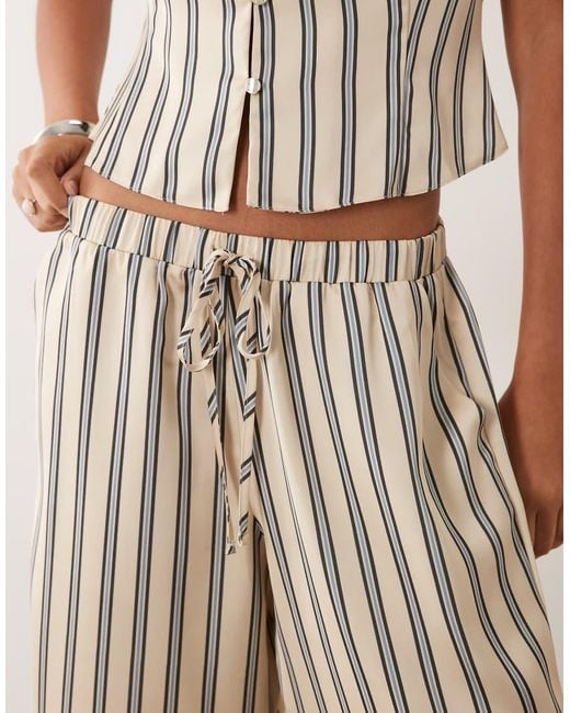 ASOS Natural Pull On Satin Bermuda