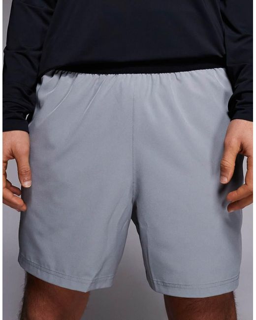 4505 Blue 5"""" Running Short With Elastic Waist Band And Phone Pocket for men