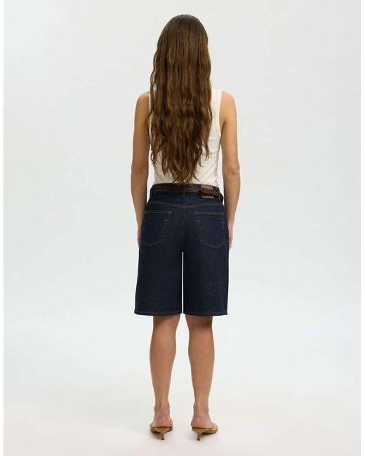 SELECTED Denim Short in het Natural