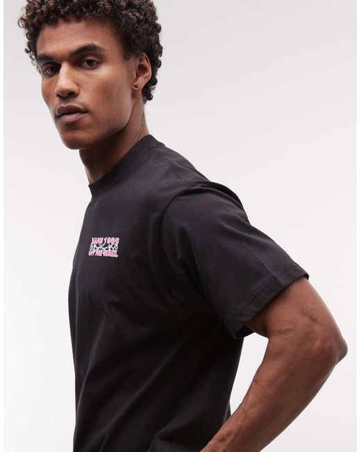 Vans Black Barb Plate Oversized Back Print T-shirt for men