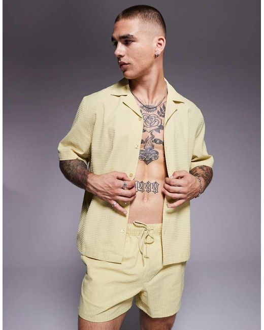Camisa De Corte Cuadrado De Sirsaca De (Parte De Un Conjunto) ASOS de hombre de color Natural