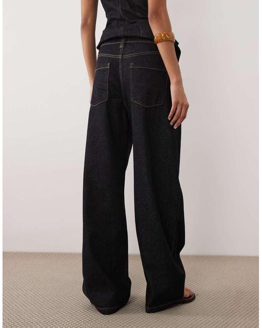 Mango Blue Clemence 100% Cotton Barrel Jean Co-ord