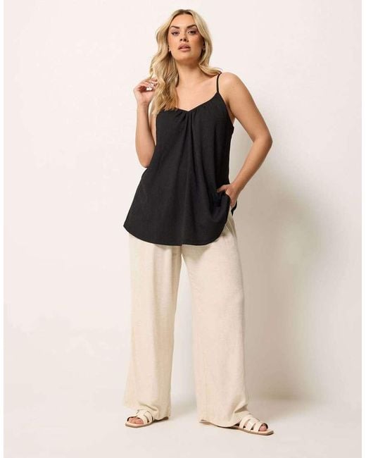 Yours Clothing Black Swing Cami Top