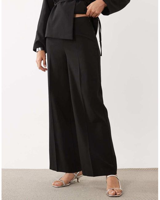 Aware White High Waist Wide Leg Tailored Trouser Co-ord