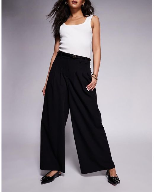 River Island Elegante Broek Met Wijde Pijpen in het Black