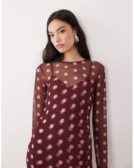 Never Fully Dressed Pink Mesh Midaxi Dress