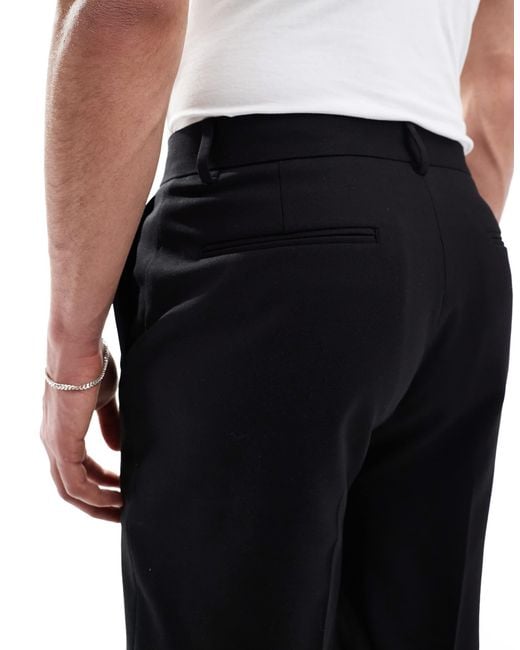 ASOS Black Tapered Suit Trousers for men