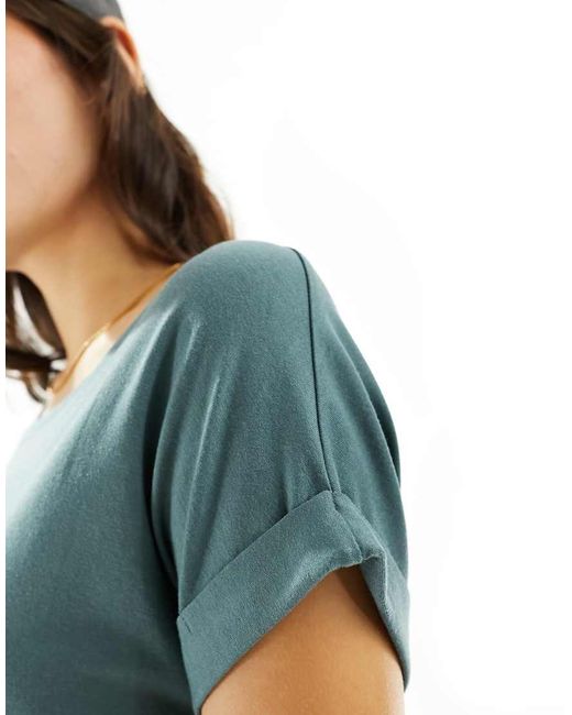 ONLY Blue Soft Round Neck T-shirt