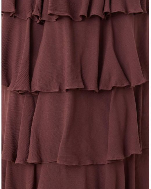 Pretty Lavish Brown Sidney Ring Maxi Dress