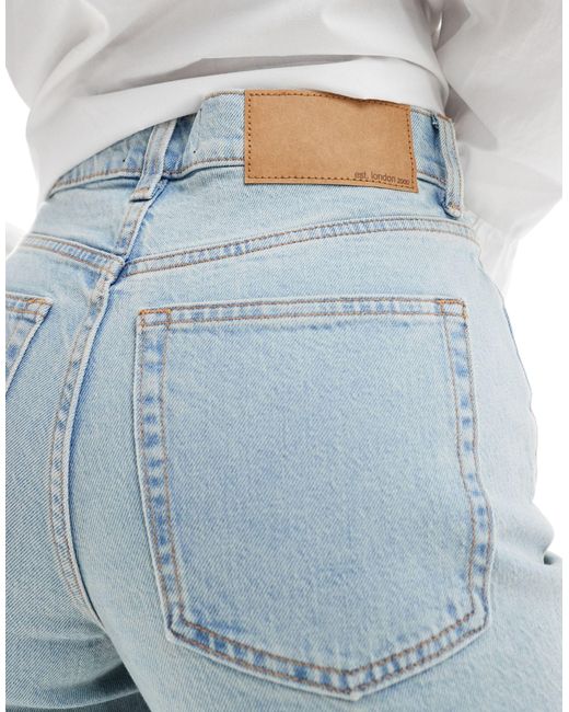 ASOS Blue Cropped Easy Straight Jeans