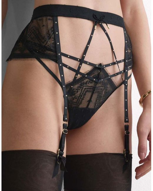 Intimissimi Black Flirt Fearlessly Suspenders