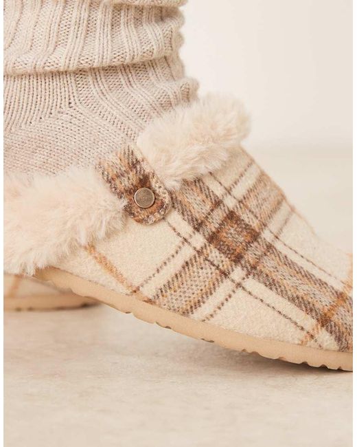 ASOS Natural Zabby Clog Mule Slipper