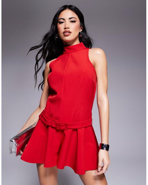 ASOS Red – strukturierter playsuit