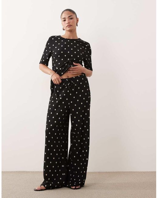 JDY Petite Black Loose Trousers Co-ord