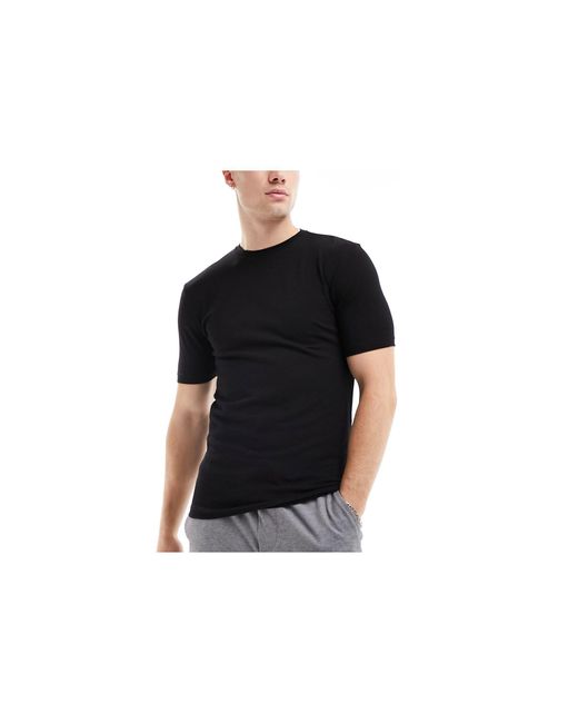 River Island 5 Pack Muscle Tshirts in Black for Men Lyst