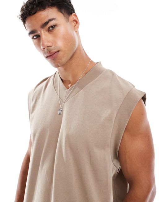 ASOS – oversize-tanktop in White für Herren