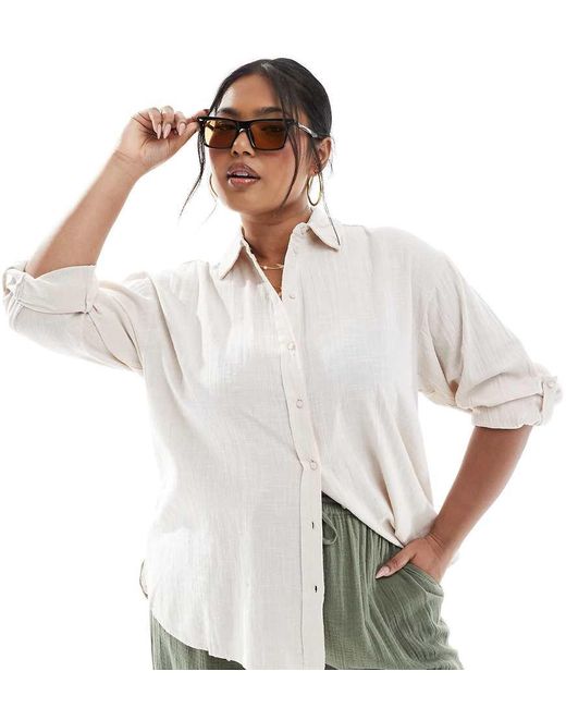 ONLY Oversized Overhemd in het White