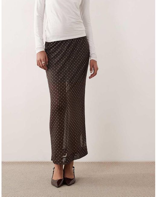 JJXX Natural Mesh Midi Skirt