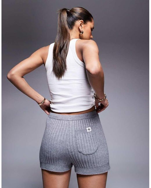 The Couture Club Blue Knitted Shorts